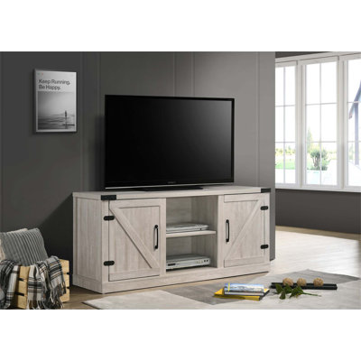 Salerno Dusty 58 Inch Wide TV Stand With Spacious Storage And Elegant Design For Modern Living Rooms