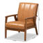 Fauteuil capitonné de 25,6 po de large Charda