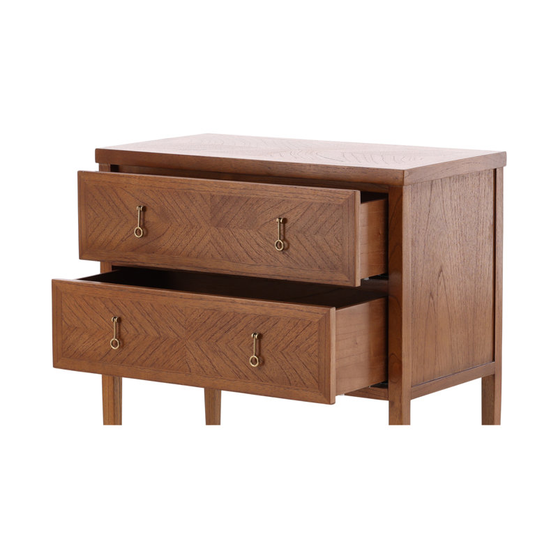 Furniture Classics Regis Natural Mindi Wood 2-Drawer Chest