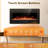1500W Wall Mounted Recessed Electric Fireplace,12 Flame Colour Modes,Touch Screen & Remote Control,Ultra Thin & Low Noise-1853232386