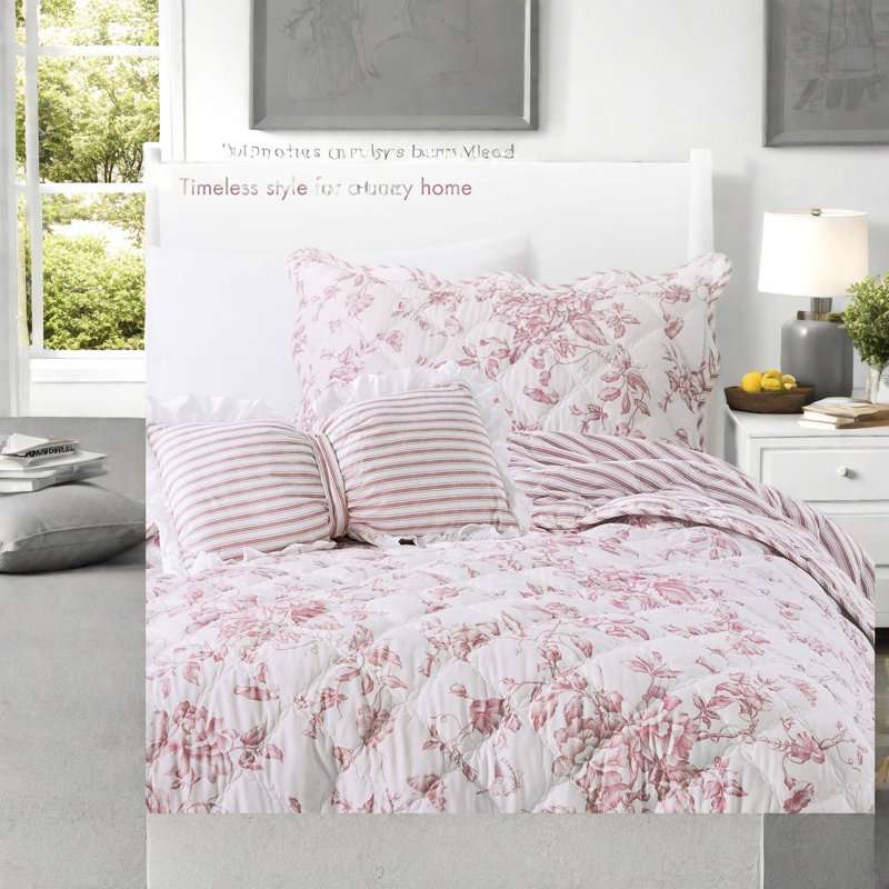 Ensembles de literie romantique, courtepointe simple en polyester doux TG, maison de campagne