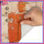 Tapis de bain abstrait orange et beige-578122902