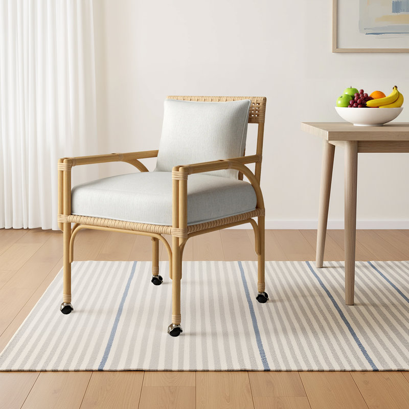 Adalard Arm Chair in Natural/White