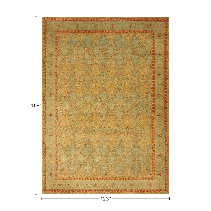 Tapis unique vert 10 pi 3 po x 14 pi 1 po Zalea