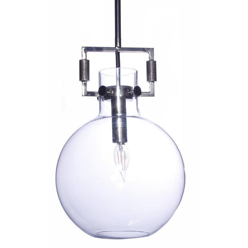 Luminaire sphère suspendu 1 lumières simple Nerstrand, Argent