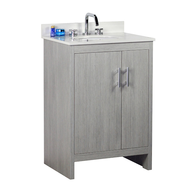 Tarquin 25'' Single Bathroom Vanity with Quartz Top