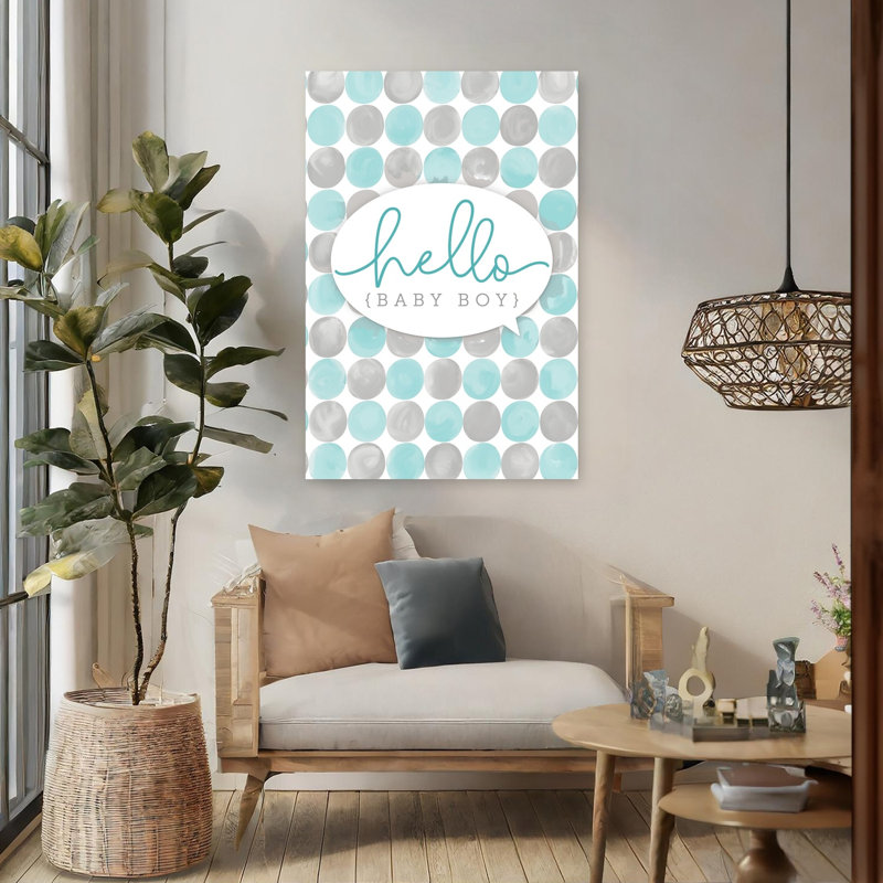 Hello Baby Boy, art contemporain abstrait, H 48 po x l 32 po