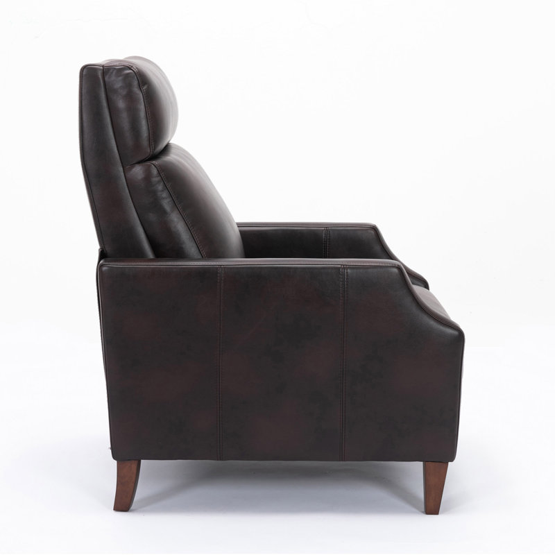 Fauteuil inclinable Biscoe, Similicuir brun