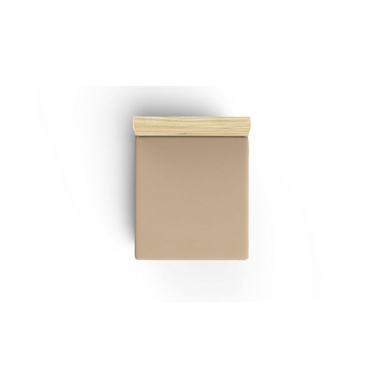 Drap-housse 100% coton Harriss, Beige, Drap-housse pour lit simple TG