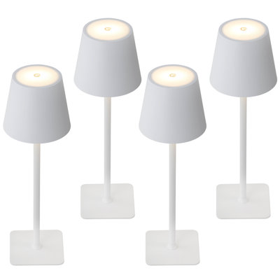 4-pack 14”  Led Cordless Table Lamp, 3cct Dimmable Portable Desk Lamps