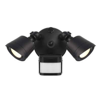 120 Watt 2 - Head LED Hardwired Dusk to Dawn Outdoor Security Flood Light with Motion Sensor