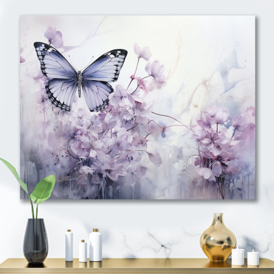 Purple Butterfly Enchanted Flight I - Butterfly Canvas Art