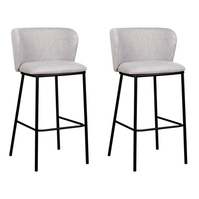 Mina Upholstered Counter Stool with Metal Frame