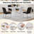 63" Faux Marble Dining Table Set with Faux Leather Chairs, Set for 4 or-1576461975-1576461974