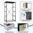 4 Drawer Dresser for Bedroom, Narrow Chest of Drawers, Wooden Top and Study Iron Frame 18"x37.5"-(WxH)