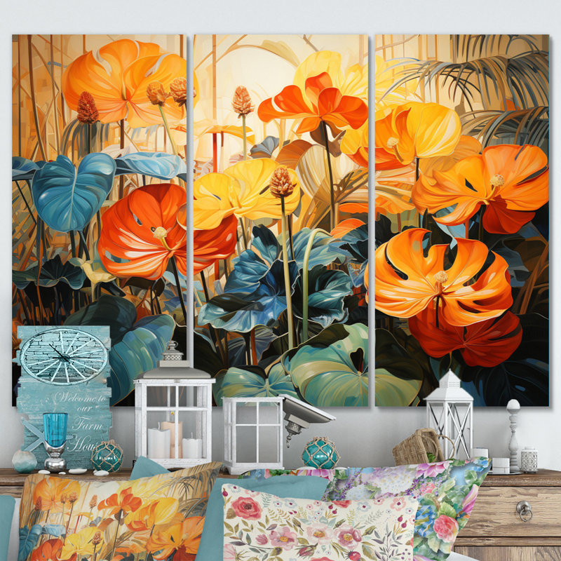 Ensemble de 3 décorations murales en métal