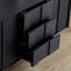 Buffet noir moderne avec design épuré et rangement-1873357183