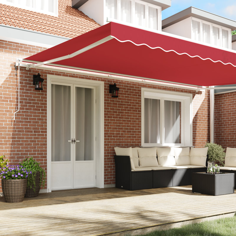 Awning, 500 cm W x 350 cm D, Red