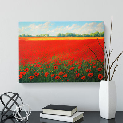 Unbeatable Poppies Flowers - Wrapped Canvas