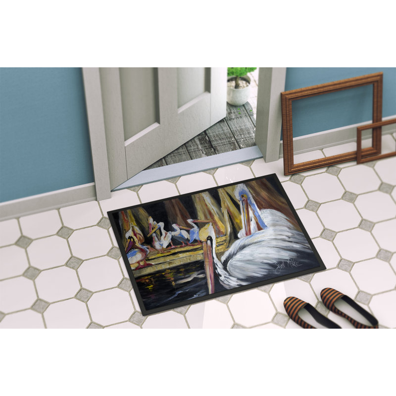 Tapis de porte d’intérieur anti-dérapant pelicans, Rectangle 2 pi x 3 pi