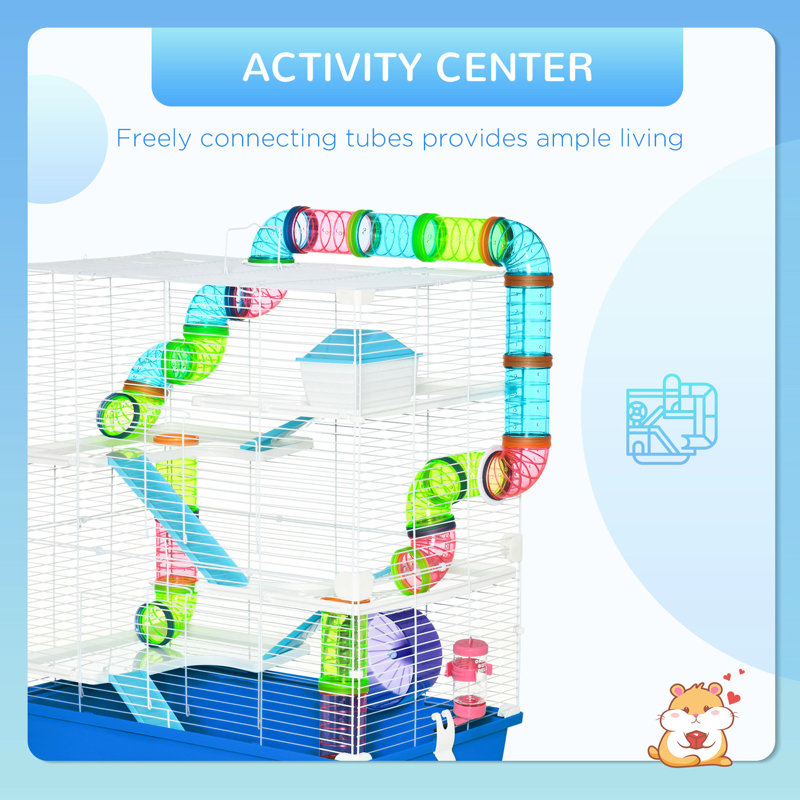 Très grande maison de hamster de 23 po - 5 avec tubes et tunnels