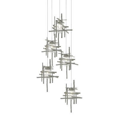 Luminaire suspendu en grappe à 5 lumières Tura