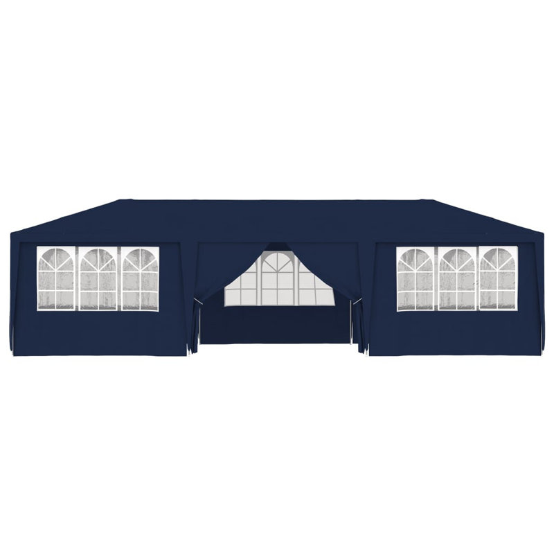 Tente de réception vidaXL en polyéthylène bleu, acier 4 x 9 mètres, 157,5 po x 354,3 po, Bleu