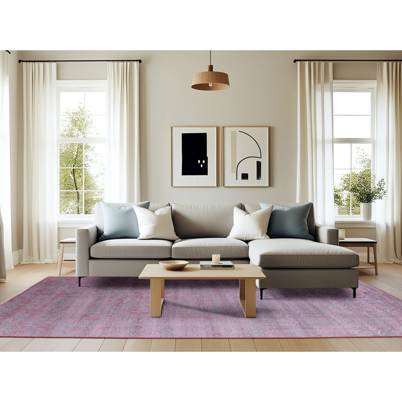 Floral Indoor Rug, Rectangle 6' x 9'