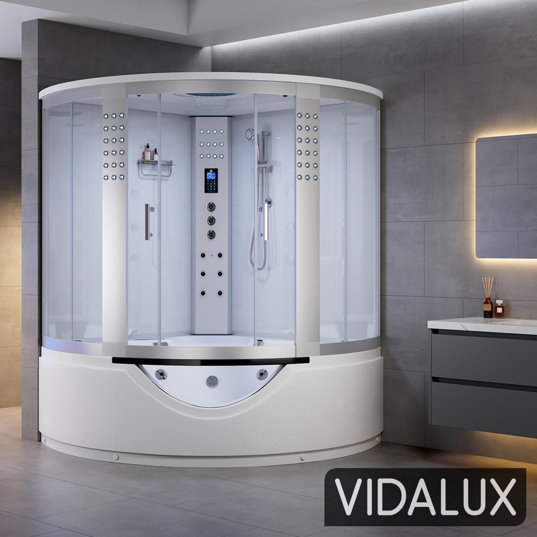 Vidalux Kingston 1500 Luxury Corner Steam Shower & Airspa Whirlpool Bath 1500 x 1500