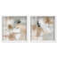 Ensemble décoratif mural bohème « Blended Forms Duo Shadowbox Print Gold » par Art Remedy, cadre noir, 12 x 12-168680581-168680579
