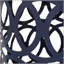 Ensemble de 2 tables de bout d'extérieur en métal avec motif de cercles superposés - bleu marine-129518276