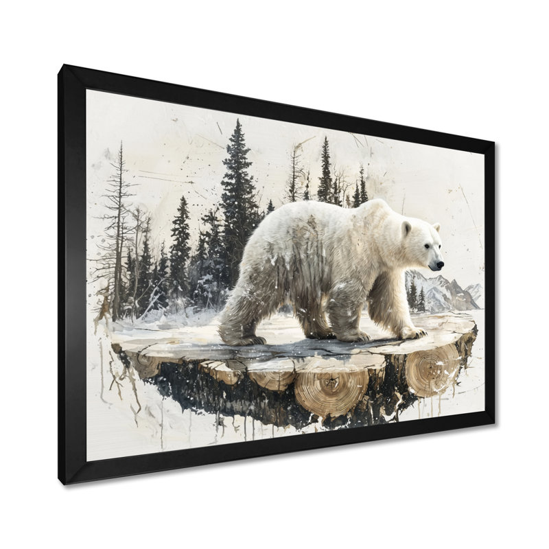 Glennda - animaux, art mural, H 12 po x l 20 po, Cadre simple noir