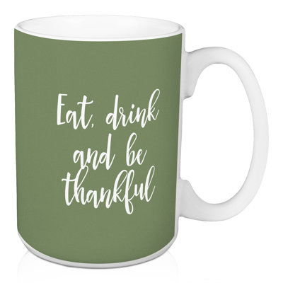 Grande tasse à café manger et heureusement Oklee