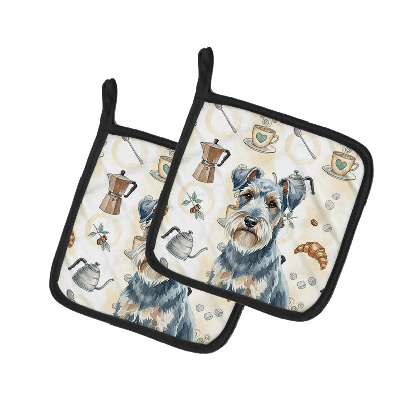 Paire de porte-cafetières Blue Lakeland Terrier