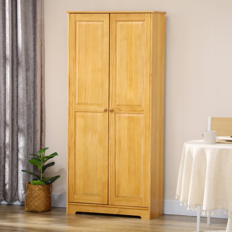 Pinewood Kitchen Pantry Storage Cabinet