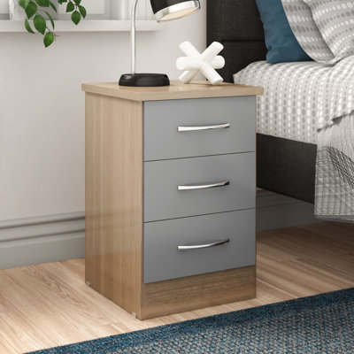 Cascio 3 Drawer Bedside Table