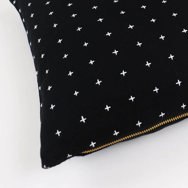 Lumbar Pillow Cover & Insert, Charcoal, 12" H x 16" W