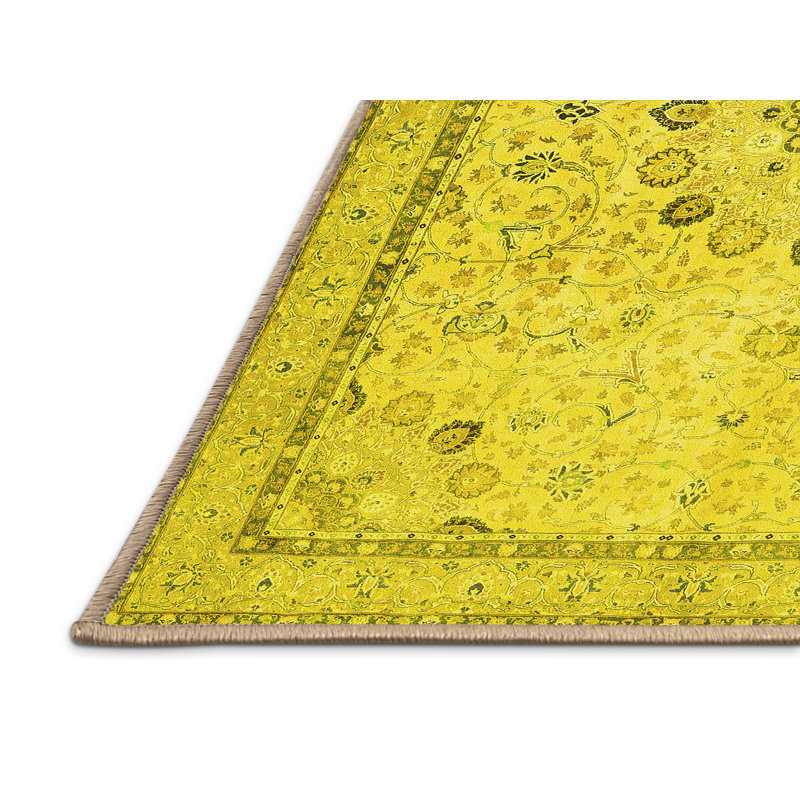 Maylyn Washable Oriental Indoor Rug, Rectangle 7' x 10'