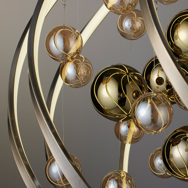 LED Semi Flush Mount, Beige