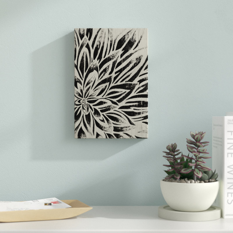Barnwood Bloom II by June Erica Vess - Painting Print, Wrapped Canvas, 30cm H x 20cm W
