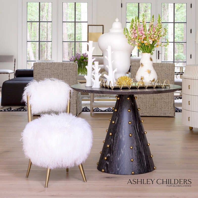 Hailey Chair-Mongolian Lamb-White