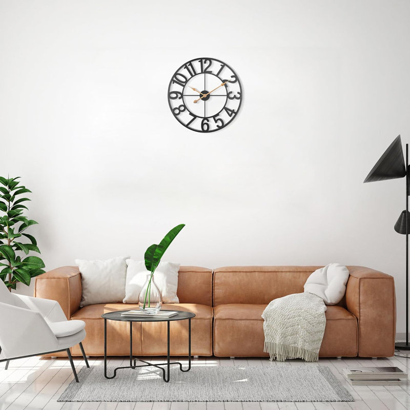 14 Inch Modern Wall Clock Battery Operated, Small