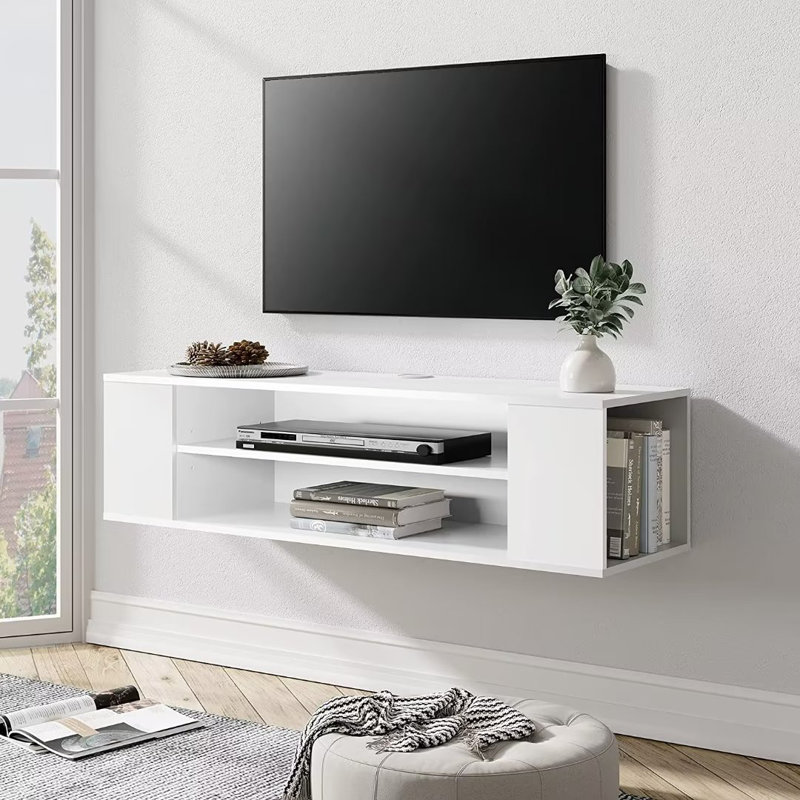 Meuble télé pour téléviseur de 50 po ou moins Meghna, Blanc