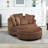 Upholstered Barrel Chair With Ottoman-108805425