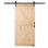 Ensemble de porte de grange coulissante en bois de 84 po de hauteur avec quincaillerie VEVOR H