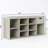 Shoe Storage Cabinet with Drawer and Open Compartments