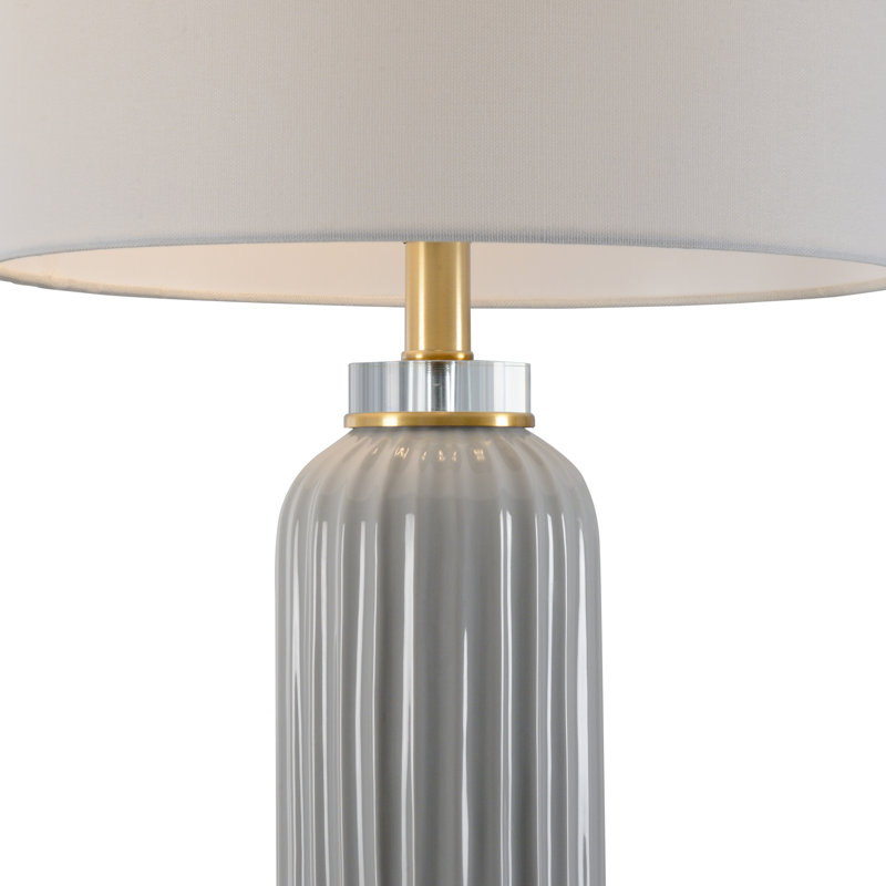 Samuel Table Lamp, Gray, 30.8" H x 5.5" W x 5.5" D