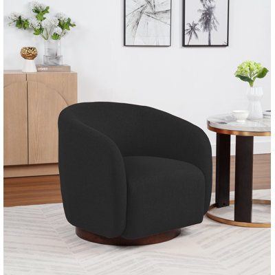 Bennett Upholstered Swivel Barrel Chair