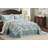 5-Piece Oversized Jacquard Matelasse Leaf Damask Bedspread Set Textured Dot Scalled Edge Border-116270518-116270519