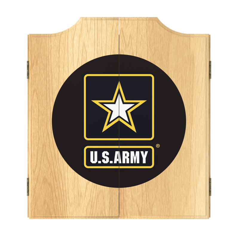 Armoire pour jeu de fléchettes en bois U.S. Army